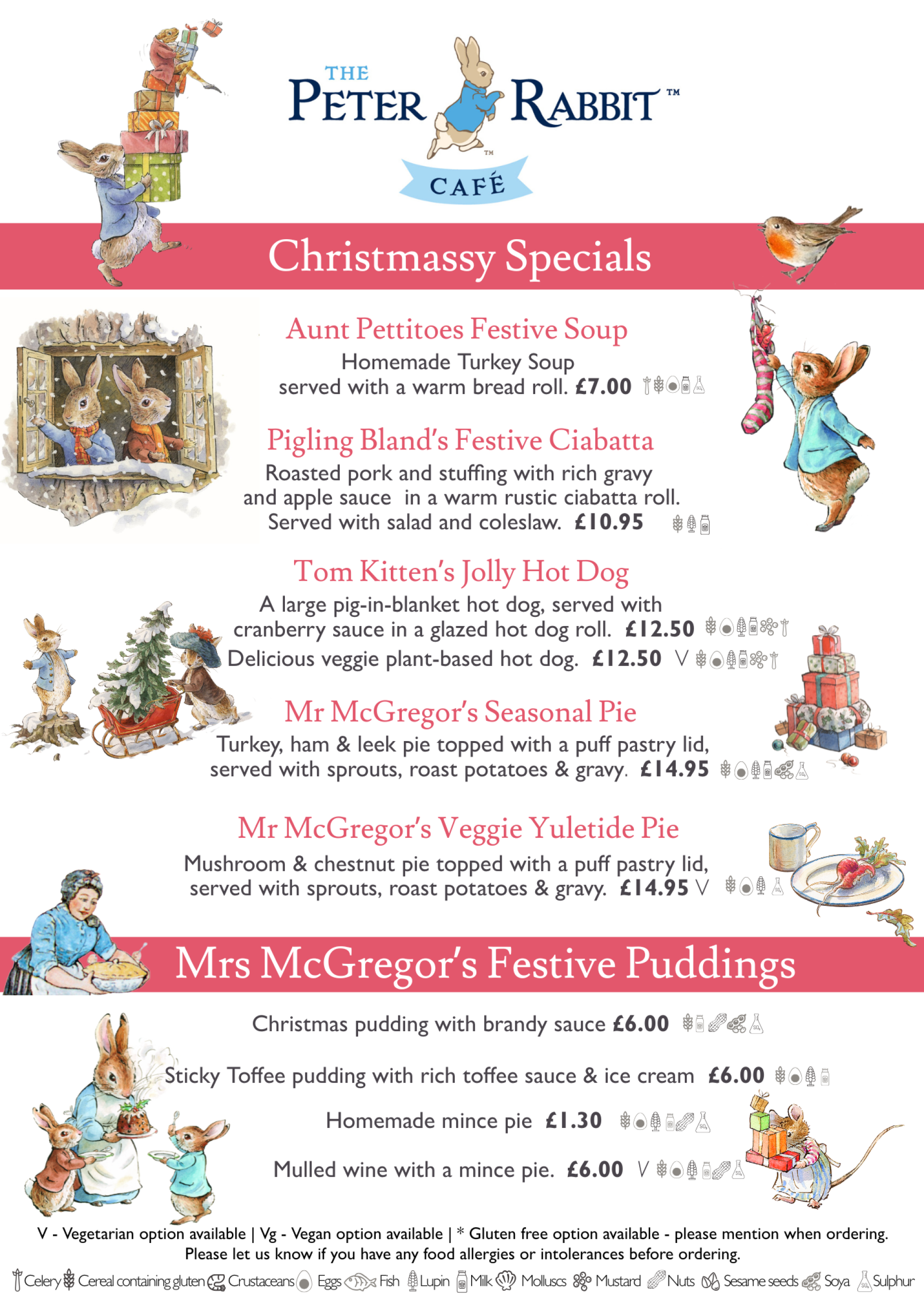 Christmassy Specials at the Peter Rabbit Café | World of Beatrix Potter ...